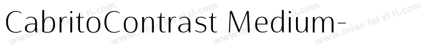 CabritoContrast Medium字体转换
